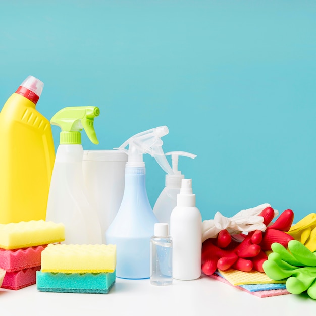 Disinfection equipment on table