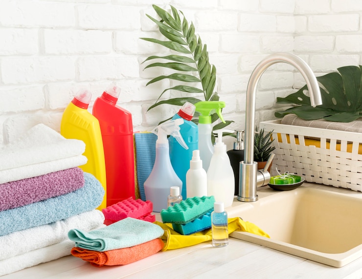 Free Photo disinfection equipment on table