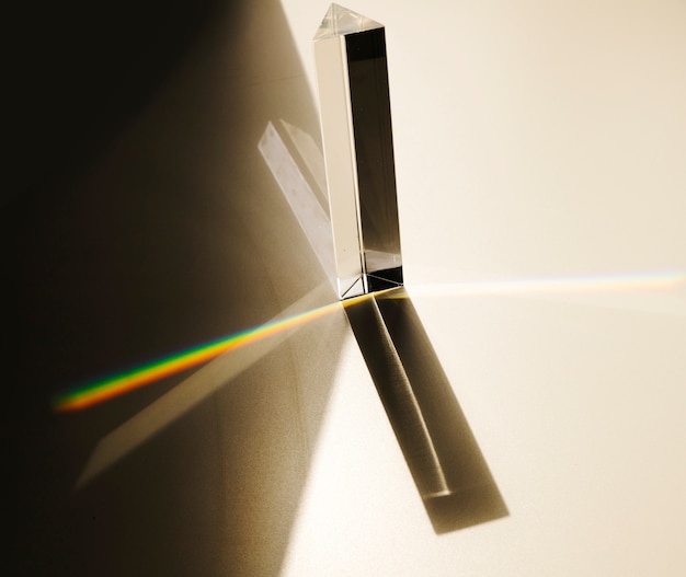 Dispersion of visible light going through glass prism