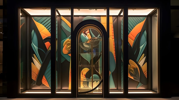 Free photo display window of luxury brands