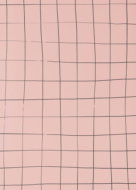 Distorted grid on dull pink wallpaper