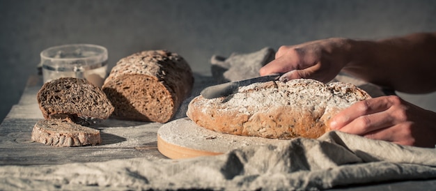 diverse fresh bread