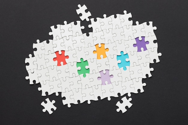 Diversity arrangement with different pieces of puzzle