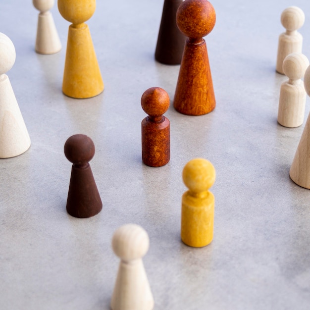 Free photo diversity of chess pieces