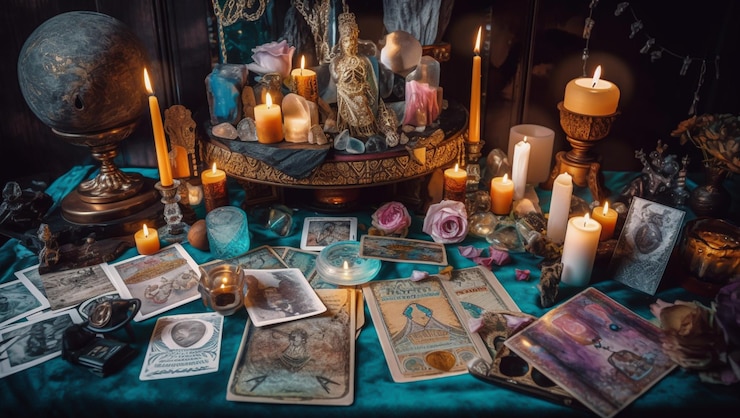 Free Photo divination and fortune telling created with generative ai technology