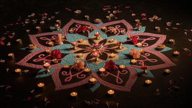 Foto gratuita diwali festival della tradizione delle luci