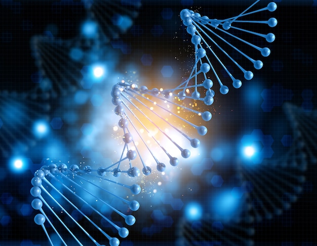 Dna figure on a blur background