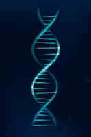 Free photo dna genetic biotechnology science blue neon graphic