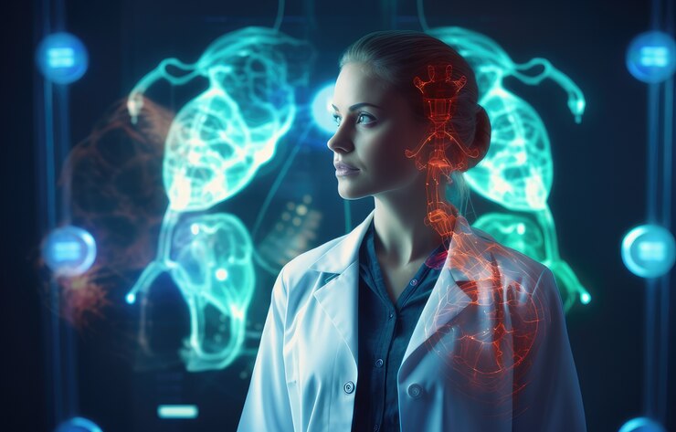 Free Photo doctor from the future concept