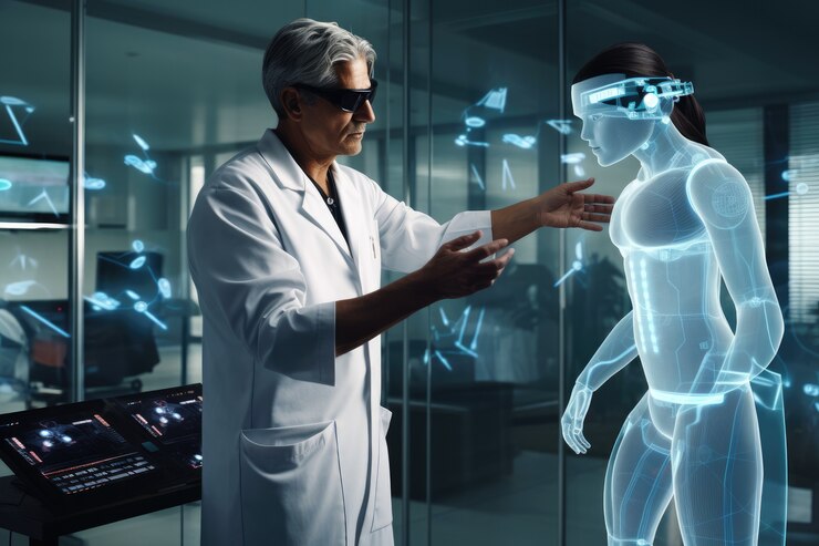 Free Photo doctor from the future concept