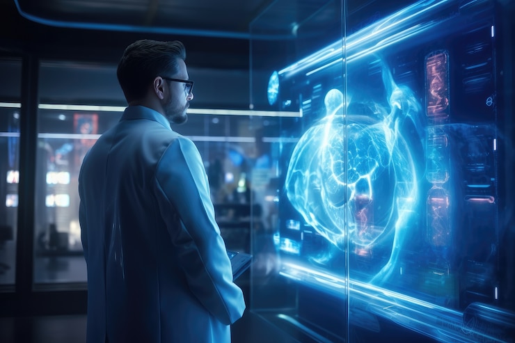 Free Photo doctor from the future concept