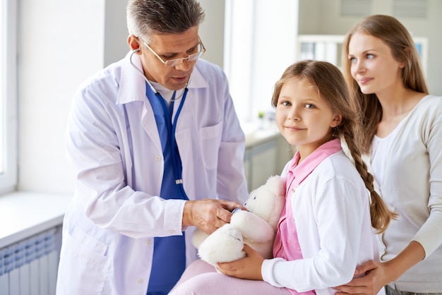 Doctor healing the teddybear