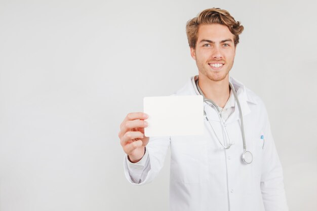 Doctor holding paper