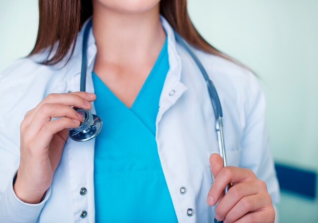 Doctor holding stethoscope