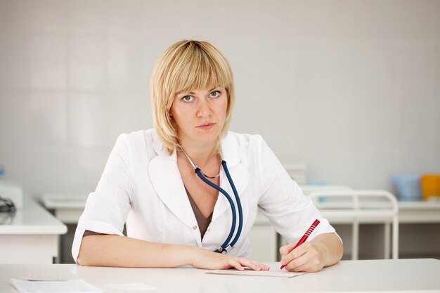 doctor in hospital interior