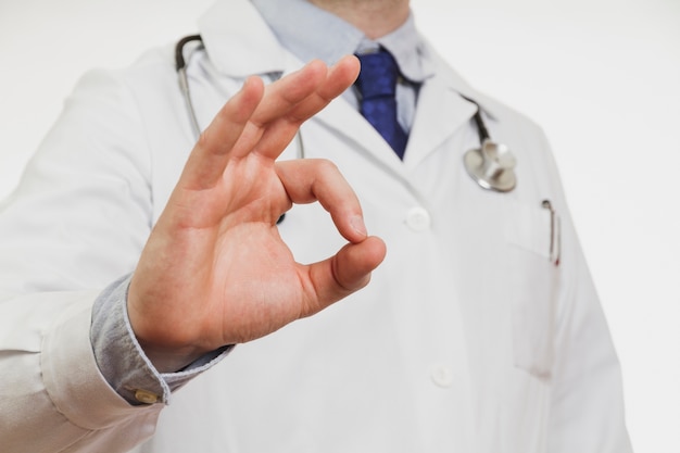 Doctor making ok sign