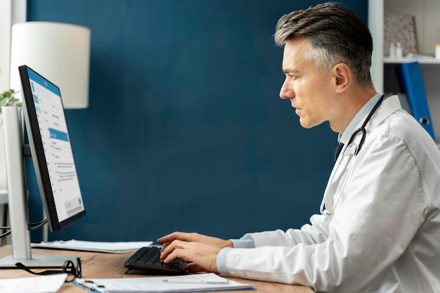 Doctor offering medical teleconsultation