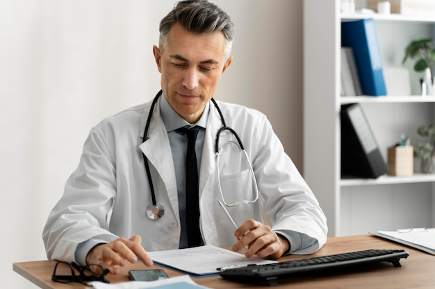 Foto gratuita medico che offre teleconsulto medico