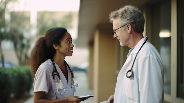 Free photo doctor performing a medical checkup on patient