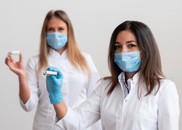 Doctor preparing medical vaccine