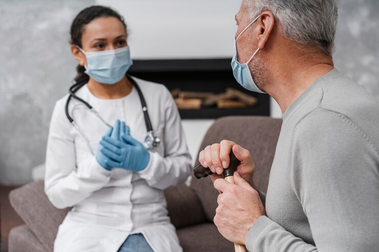 Free Photo doctor presenting medical treatment