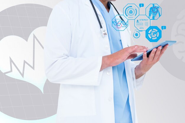 Free Photo doctor reviewing a tablet