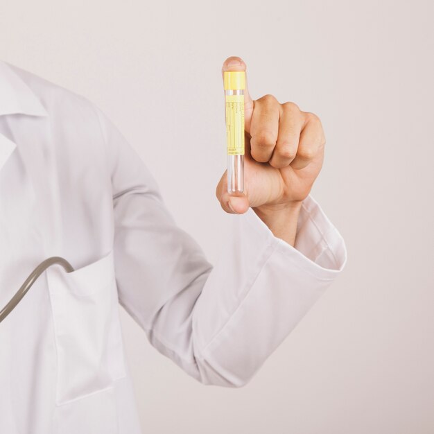 Doctor's hand holding a medicine