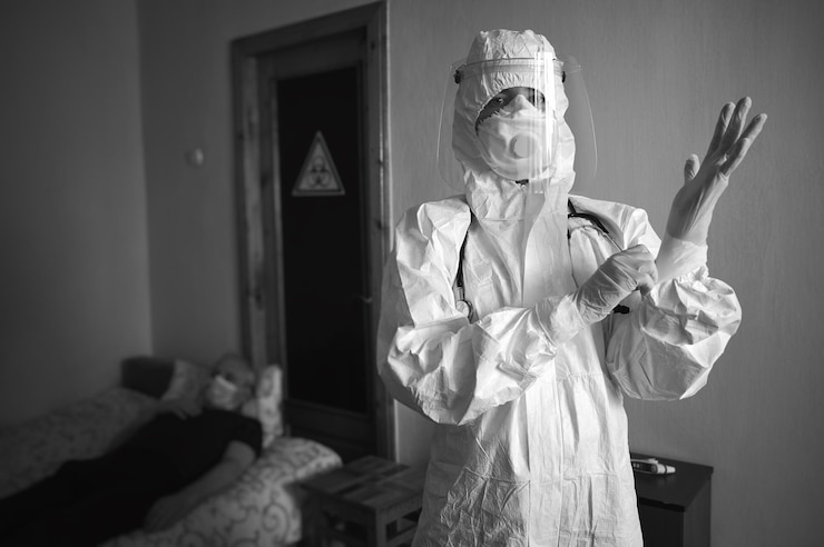 Free Photo doctor's visit at home during global quarantine covid19 stay at home save lives