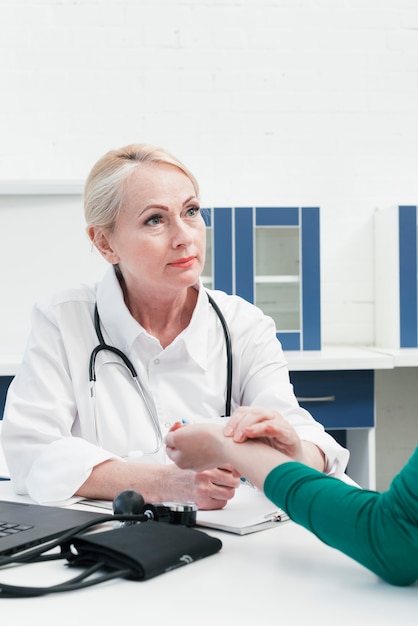 Doctor tending to a patient