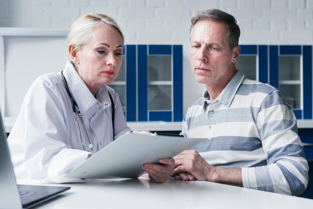 Doctor tending to a patient