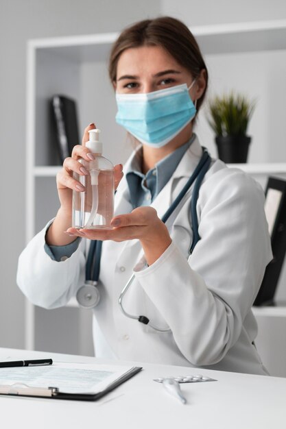 Doctor wearing face mask at the hospital