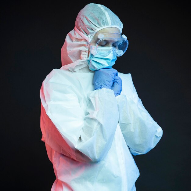 Doctor wearing protective medical equipment