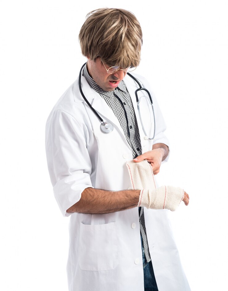Free Photo doctor with bandages