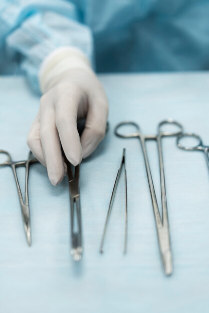 Doctor with medical tools