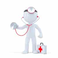 Free photo doctor with stethoscope