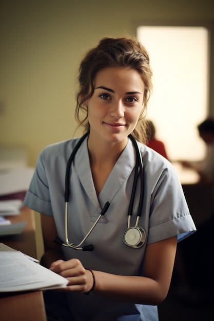 Free photo doctor working on world health day