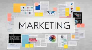 무료 사진 문서 마케팅 전략 비즈니스 개념
