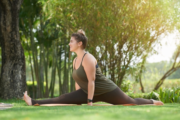 Doing Splits Outdoors