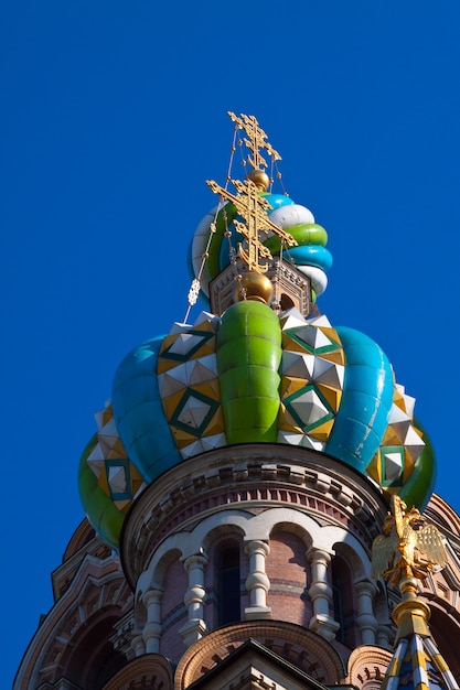 Free photo domes of church of the savior on spilled blood