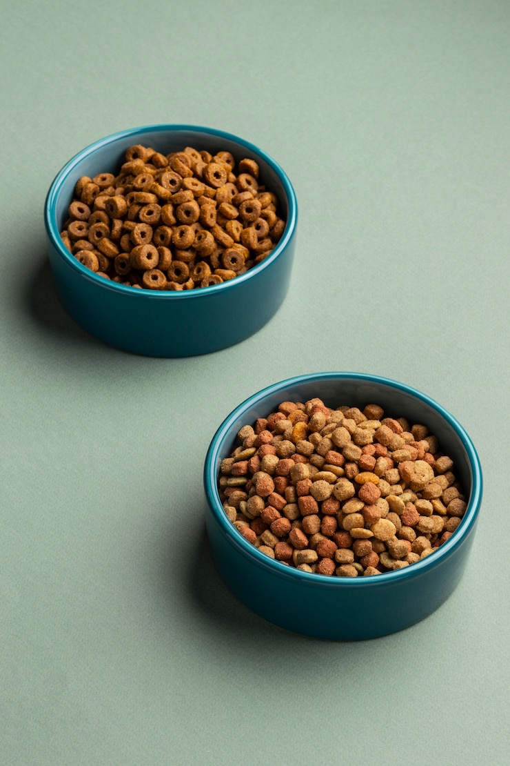 Free Photo domestic pet food assortment