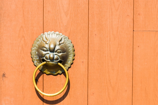 Free photo door handle chinese style