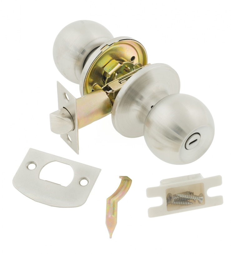 Free Photo door knob assembly on white background