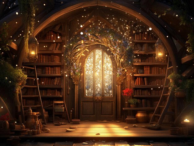door stretching into fantasy world