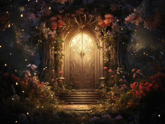 door stretching into fantasy world
