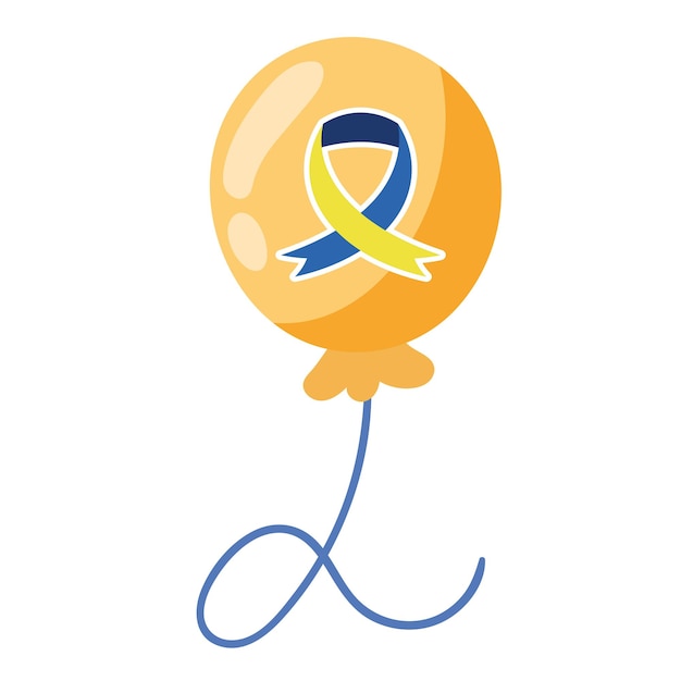 Free photo down syndrome ribbon in balloon helium