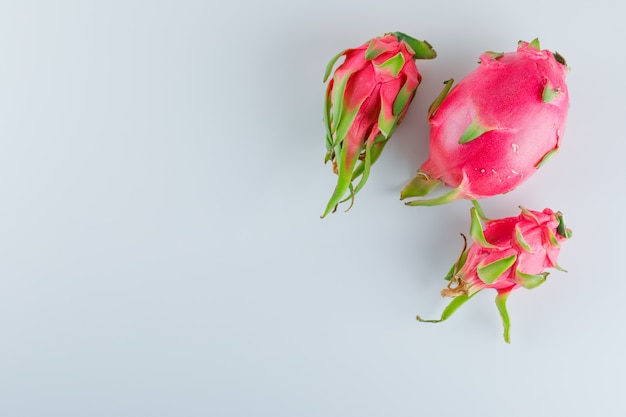 Dragon fruit. flat lay.