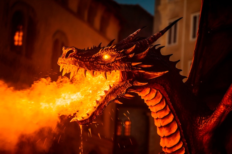 Free Photo dragons and fantasy artificial intelligence image