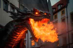 Free photo dragons and fantasy artificial intelligence image