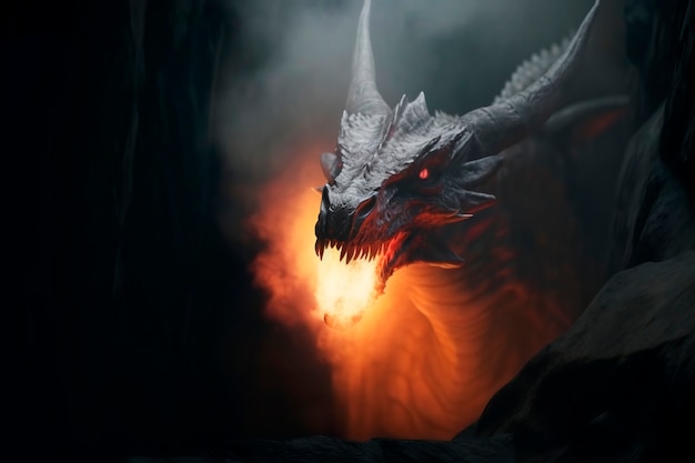 Free photo dragons and fantasy artificial intelligence image