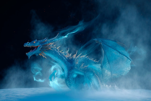 Dragons and fantasy artificial intelligence image